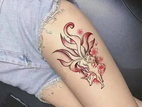 Khám Phá Hình Xăm Hồ Ly 9 Đuôi Mini: Ý Nghĩa Tâm Linh 7
