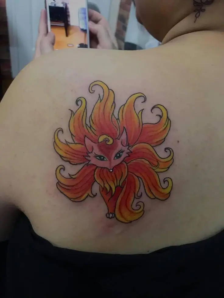 Khám Phá Hình Xăm Hồ Ly 9 Đuôi Mini: Ý Nghĩa Tâm Linh 36