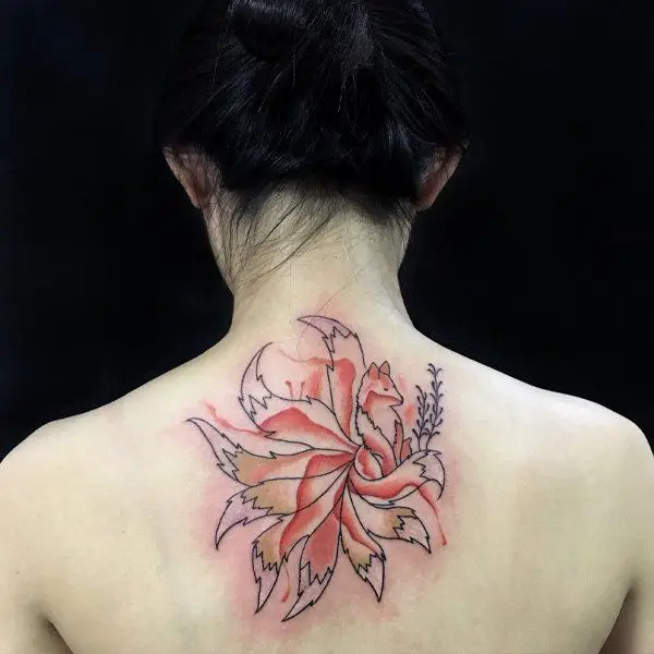 Khám Phá Hình Xăm Hồ Ly 9 Đuôi Mini: Ý Nghĩa Tâm Linh 38