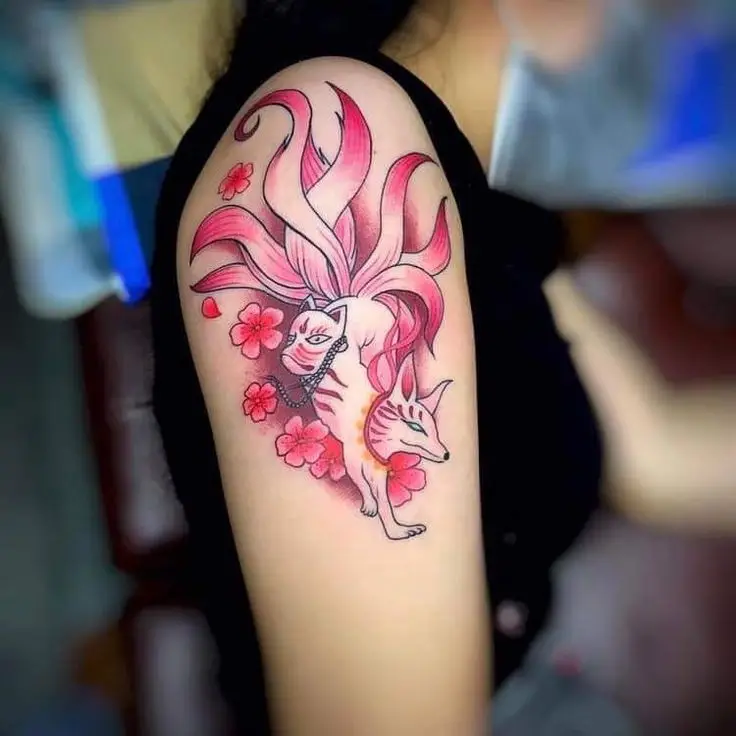 Khám Phá Hình Xăm Hồ Ly 9 Đuôi Mini: Ý Nghĩa Tâm Linh 46