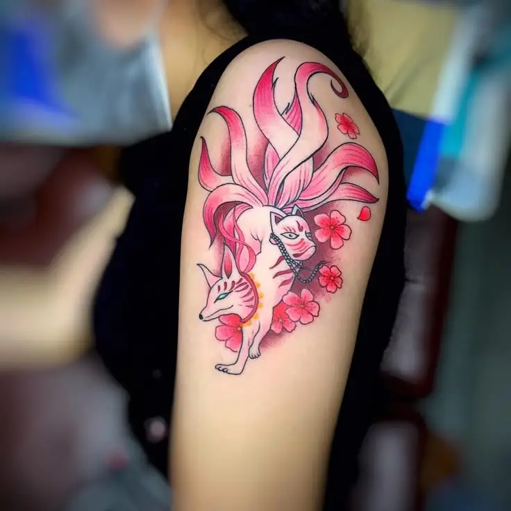 Khám Phá Hình Xăm Hồ Ly 9 Đuôi Mini: Ý Nghĩa Tâm Linh 72