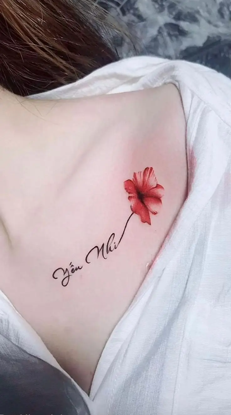 Hình Xăm Hoa Đào Cho Nữ - Nét Đẹp Thanh Tĩnh 19