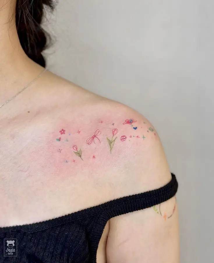 Hình Xăm Hoa Đào Cho Nữ - Nét Đẹp Thanh Tĩnh 22