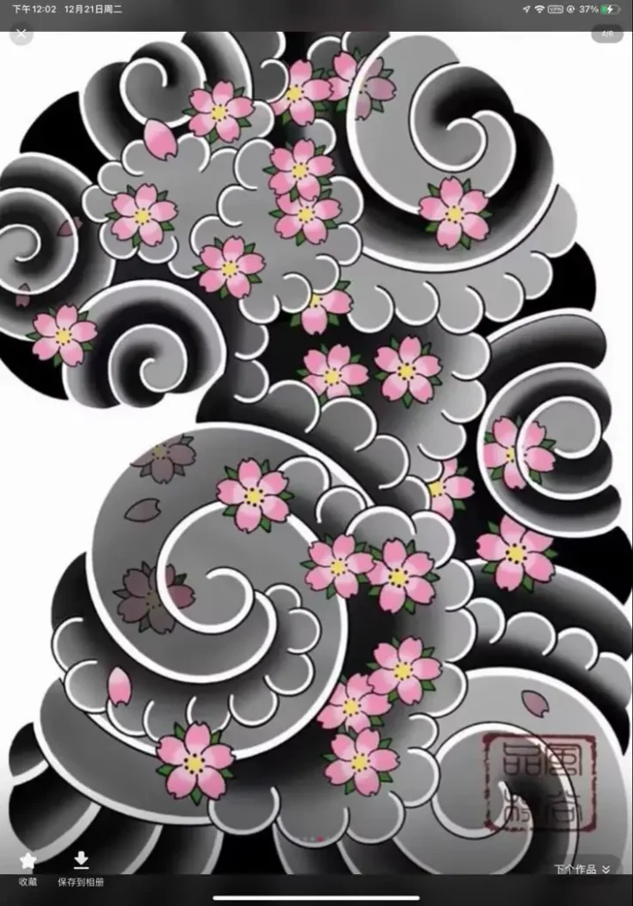 Hình Xăm Hoa Đào Nhật Cổ: Sắc Màu Và Ý Nghĩa Văn Hóa 50