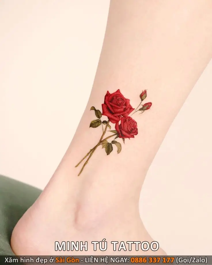 Hình Xăm Hoa Hồng Đẹp ở Tay Nữ 40
