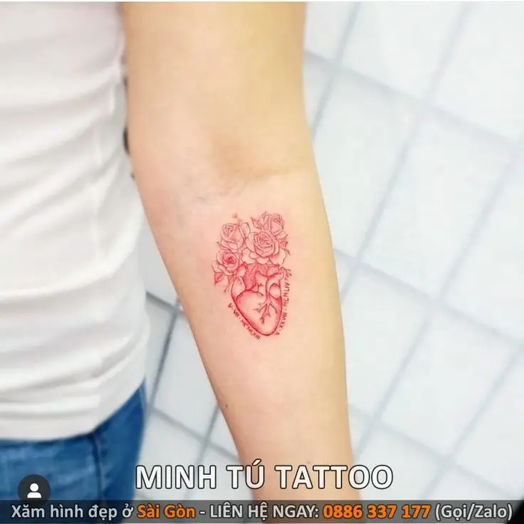 Hình Xăm Hoa Hồng Đẹp ở Tay Nữ 42