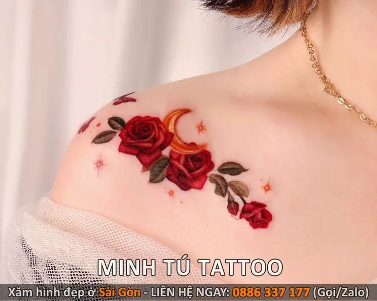 Hình Xăm Hoa Hồng Đẹp ở Tay Nữ 49