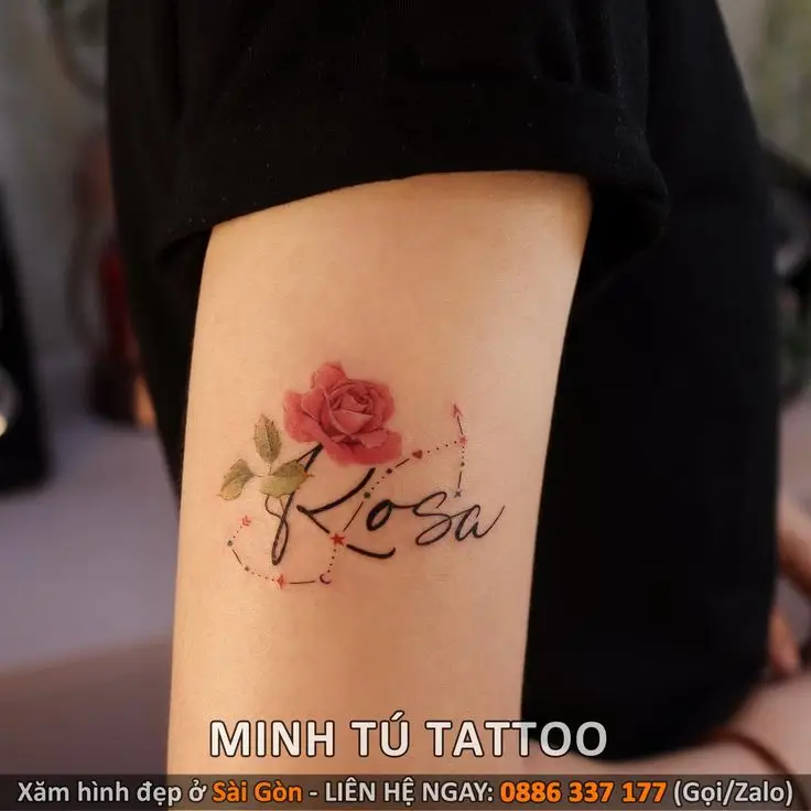 Hình Xăm Hoa Hồng Đẹp ở Tay Nữ 50