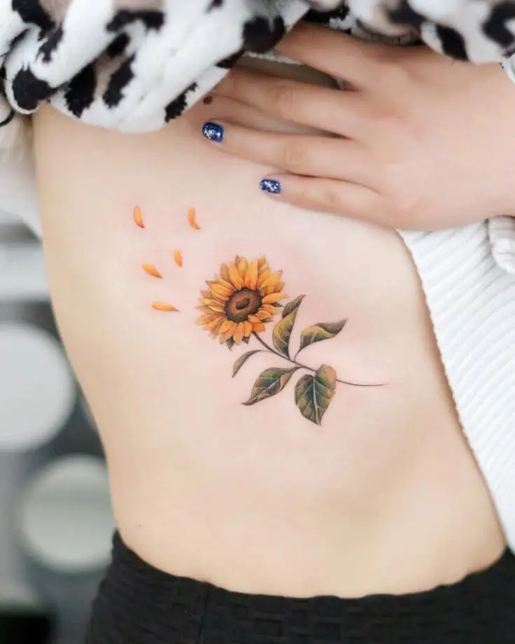 Hình Xăm Hoa Hướng Dương Mini: Sự Tươi Mát Trong Nghệ Thuật 52