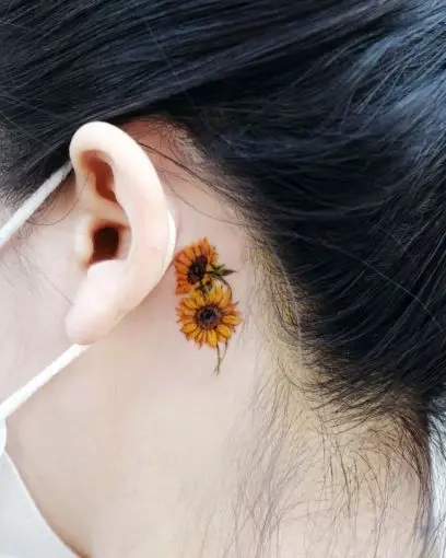 Hình Xăm Hoa Hướng Dương Mini: Sự Tươi Mát Trong Nghệ Thuật 60