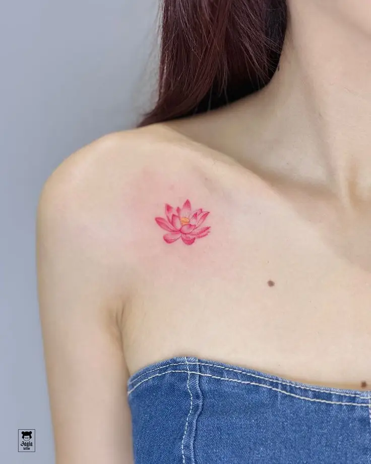 Hình xăm hoa sen mini đẹp: 50 mẫu hình xăm nhẹ nhàng 1
