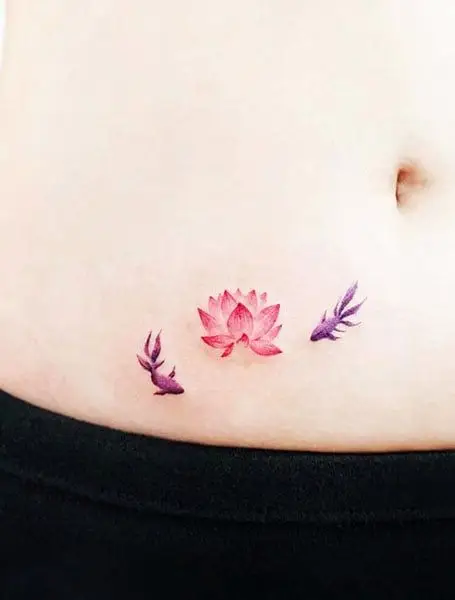 Hình xăm hoa sen mini đẹp: 50 mẫu hình xăm nhẹ nhàng 62