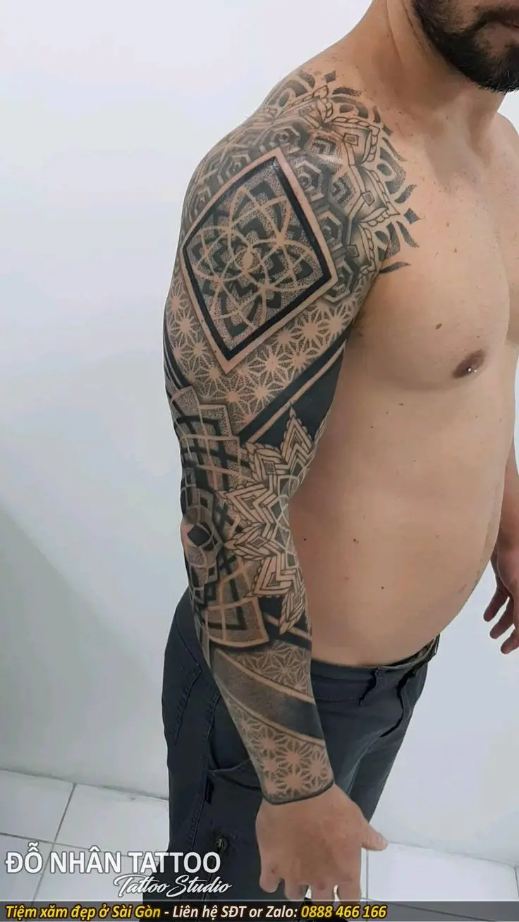 Khám Phá Hình Xăm Hoa Văn Full Tay Độc Đáo 45