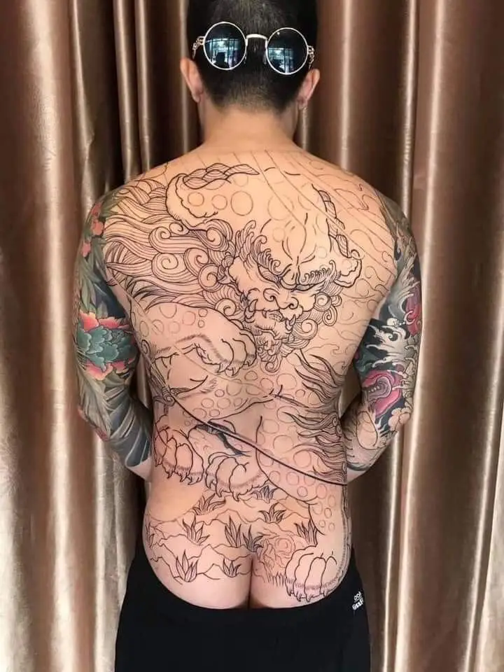 Hình Xăm Kỳ Lân Kín Lưng - Tượng Trưng Cho Sự May Mắn 18
