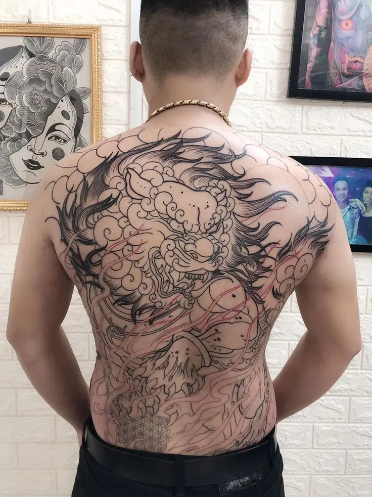 Những Hình Xăm Kỳ Lân Kín Lưng Đẹp Nhất Dành Cho Bạn 54