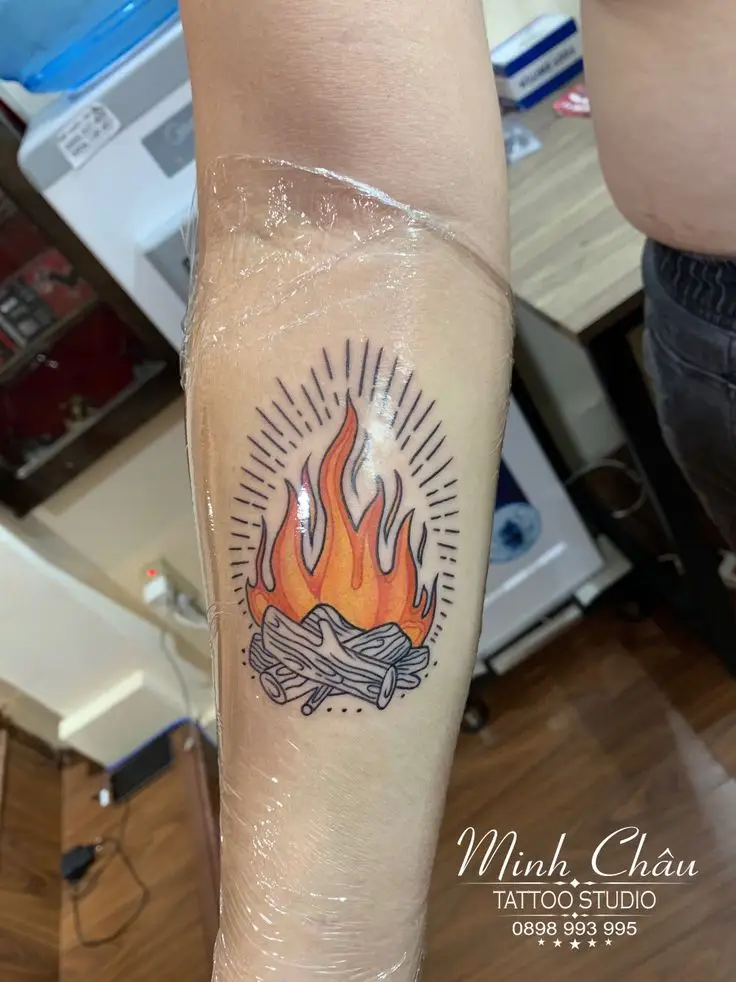 20 Hình Xăm Lửa Cánh Tay Đẹp Mê Hồn 65