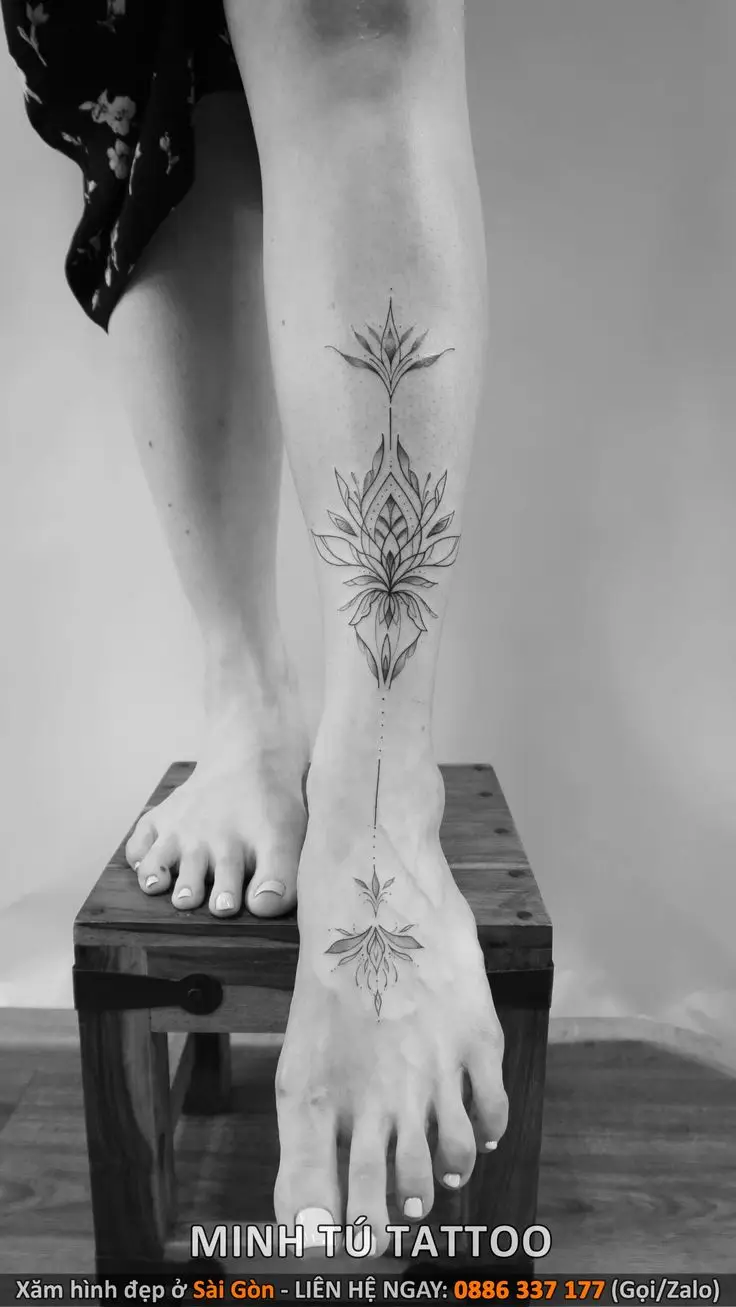 Hình Xăm Mandala Ở Chân - Nghệ Thuật Và Tâm Linh 4