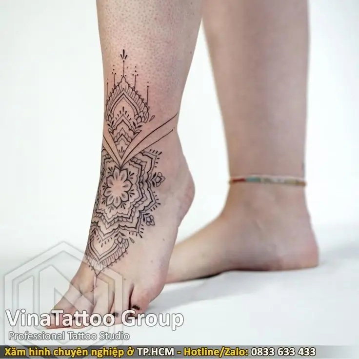 Hình Xăm Mandala Ở Chân - Nghệ Thuật Và Tâm Linh 42