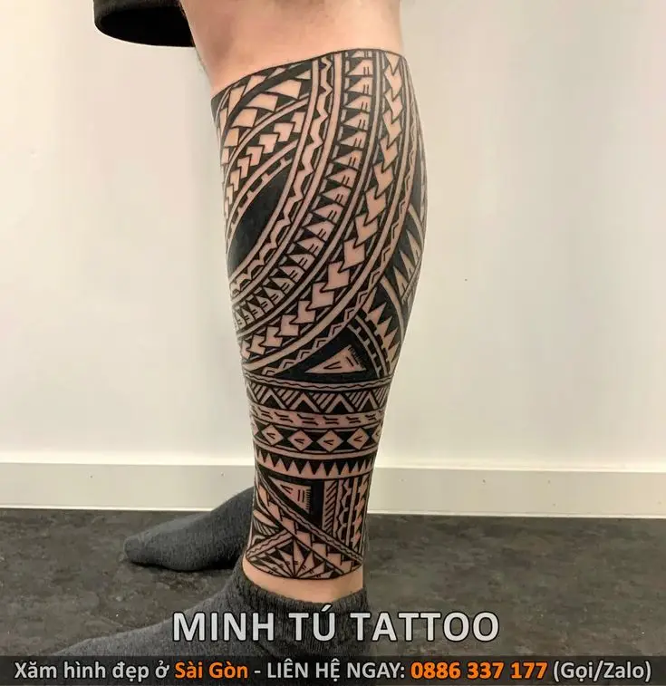 Sáng Tạo Hình Xăm Maori Bắp Chân - 50+ Thiết Kế Độc Đáo 19