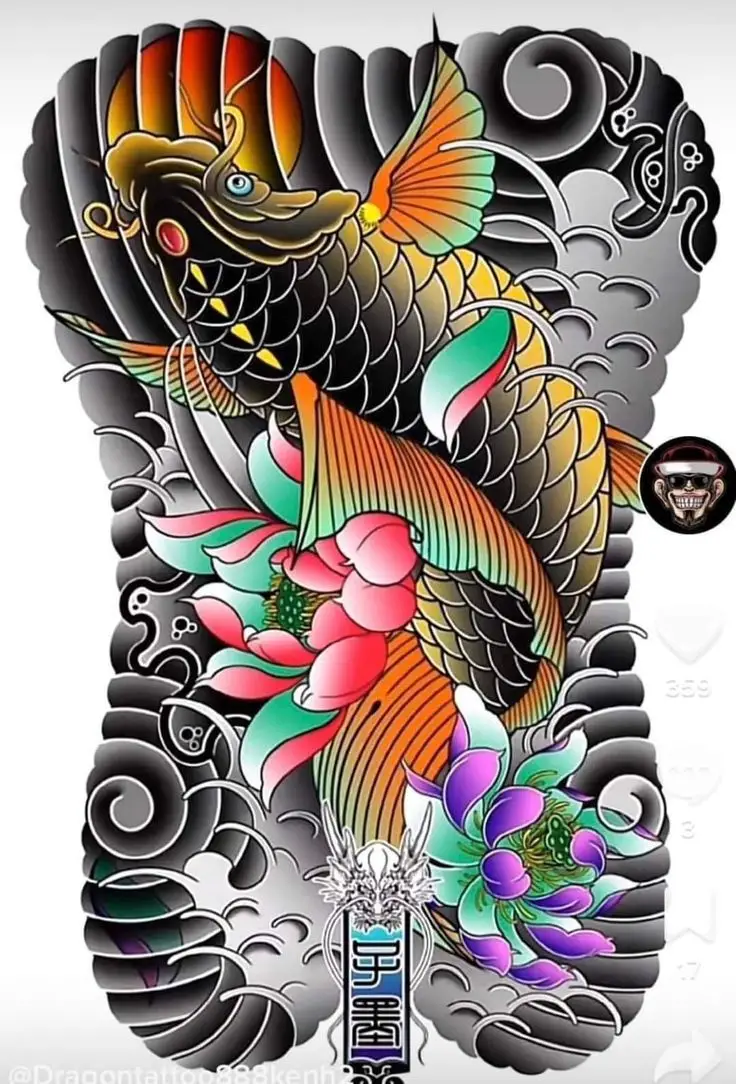 Tìm Hiểu Hình Xăm Mặt Quỷ Cá Chép - Các Thiết Kế Ấn Tượng 7
