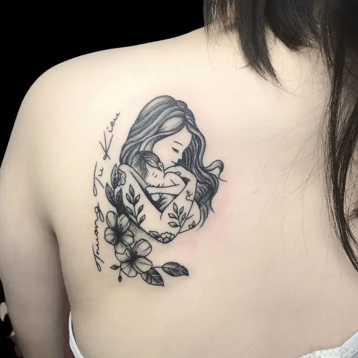 Khám Phá 50 Hình Xăm Mẹ Con Ở Lưng Đầy Nghĩa Tình 2