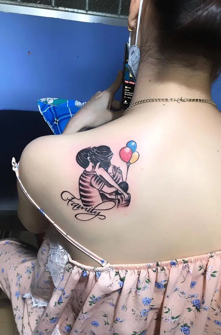 Khám Phá 50 Hình Xăm Mẹ Con Ở Lưng Đầy Nghĩa Tình 7