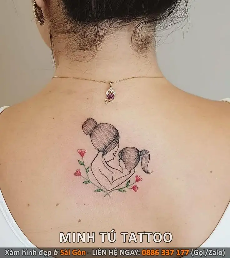 Khám Phá 50 Hình Xăm Mẹ Con Ở Lưng Đầy Nghĩa Tình 9