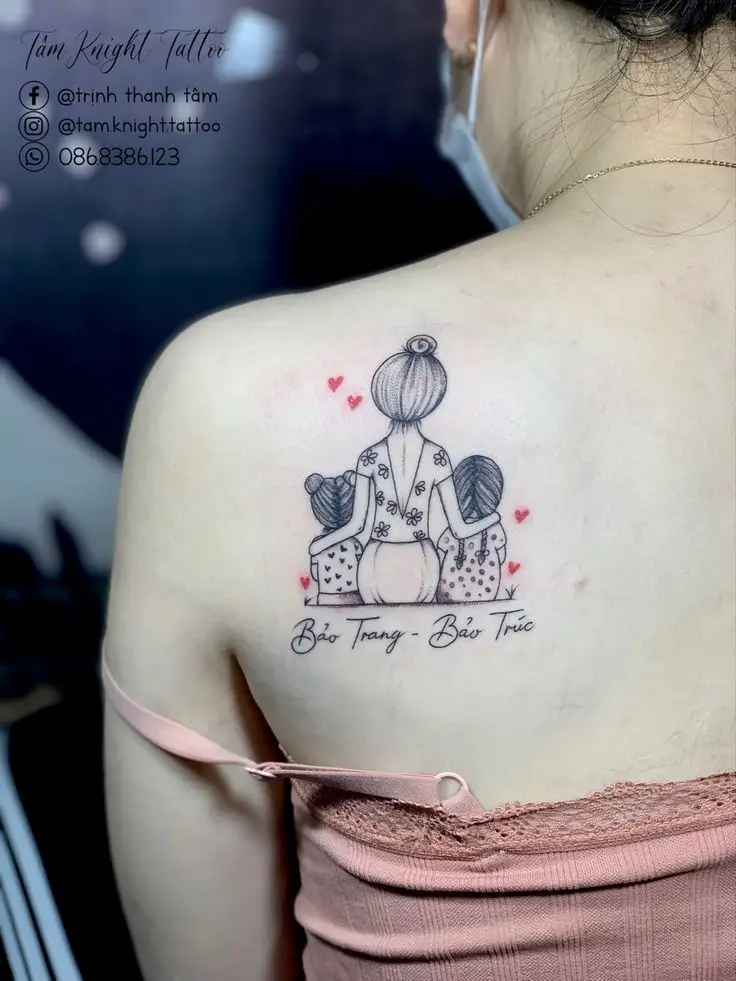 Khám Phá 50 Hình Xăm Mẹ Con Ở Lưng Đầy Nghĩa Tình 12