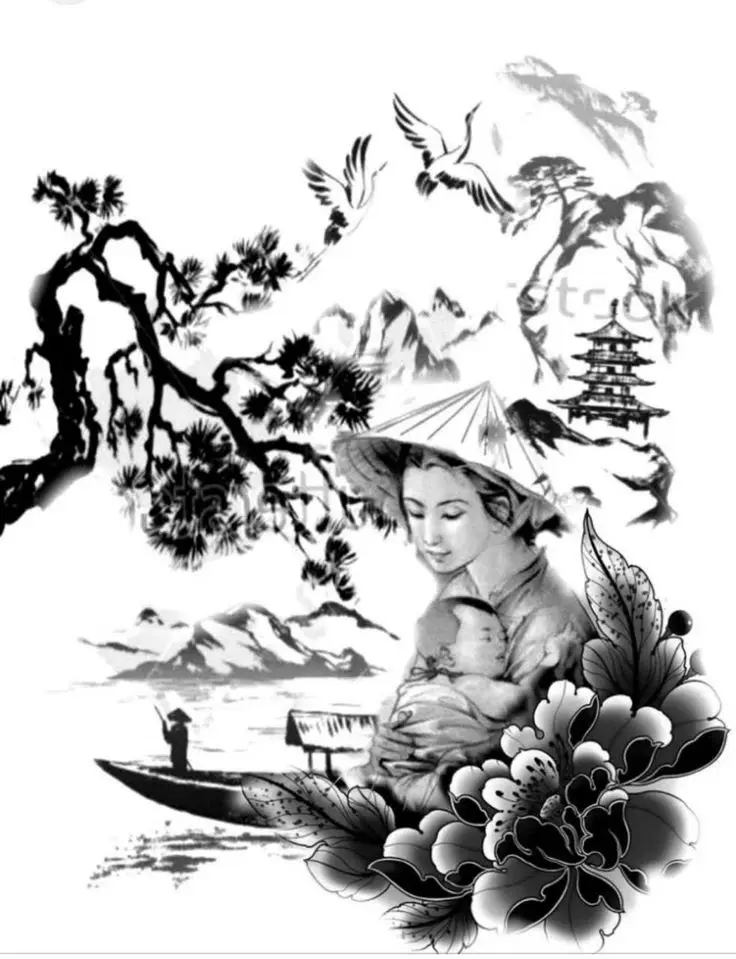 Khám Phá 50 Hình Xăm Mẹ Con Ở Lưng Đầy Nghĩa Tình 34
