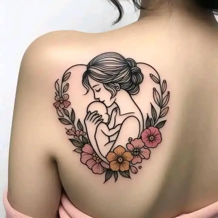 Khám Phá 50 Hình Xăm Mẹ Con Ở Lưng Đầy Nghĩa Tình 63