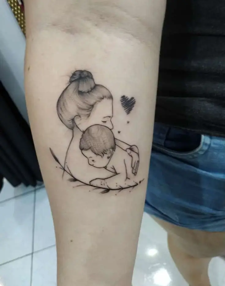Hình Xăm Mẹ Và 2 Con - Ý Nghĩa và Các Mẫu Độc Đáo 5