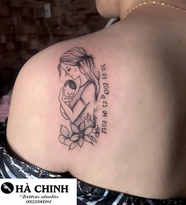 Hình Xăm Mẹ Và Bé – Biểu Tượng Tình Yêu Vĩnh Cửu 25