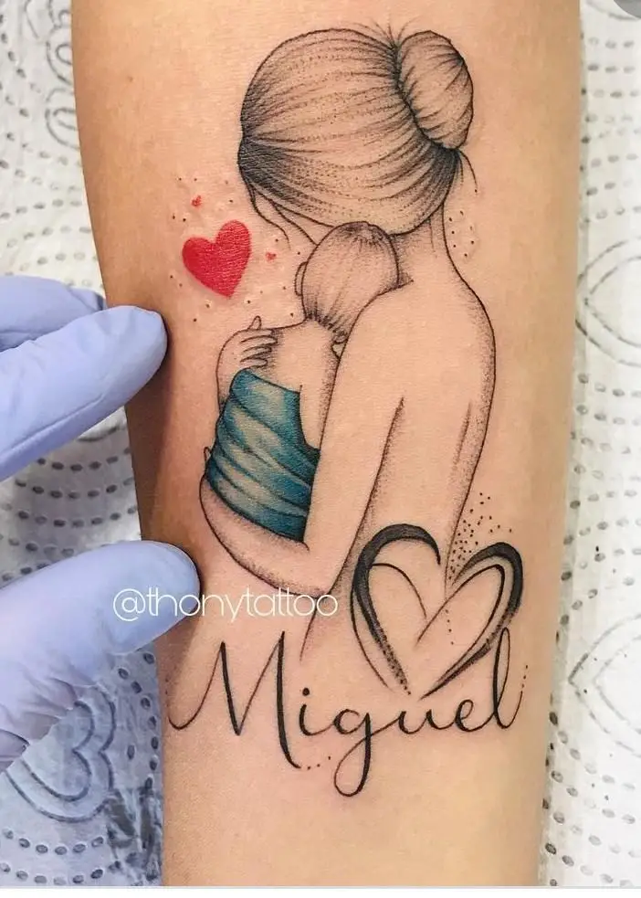 Hình Xăm Mẹ Và Bé – Biểu Tượng Tình Yêu Vĩnh Cửu 29