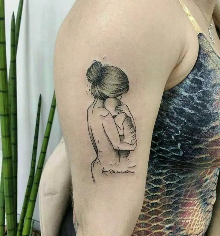 Hình Xăm Mẹ Và Bé – Biểu Tượng Tình Yêu Vĩnh Cửu 31