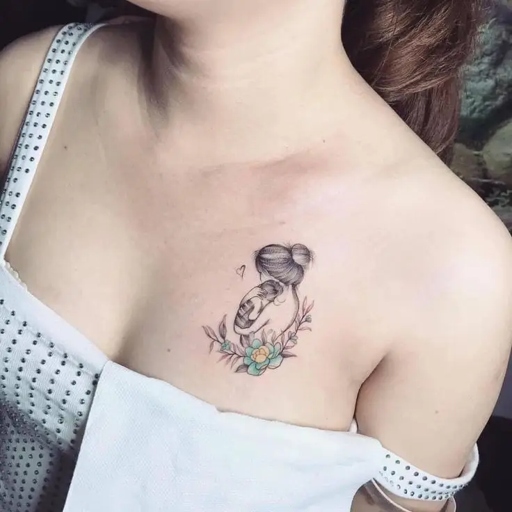 Hình Xăm Mẹ Và Bé – Biểu Tượng Tình Yêu Vĩnh Cửu 51