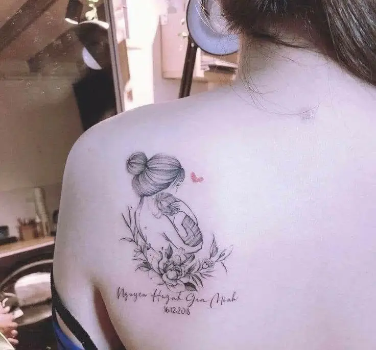 Hình Xăm Mẹ và Con Gái Mini: Kết Nối Tình Thân Thiêng Liêng 19