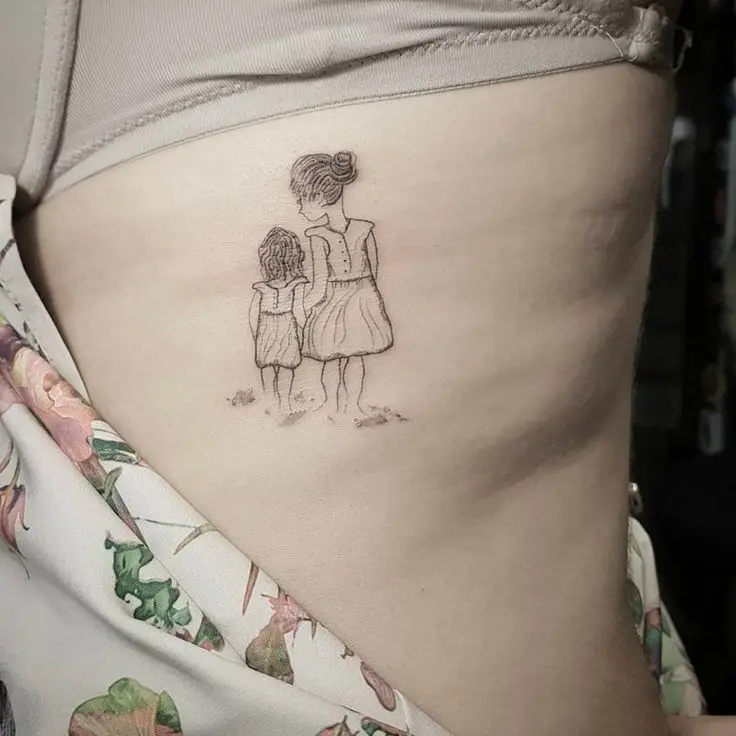 Hình Xăm Mẹ và Con Gái Mini: Kết Nối Tình Thân Thiêng Liêng 62