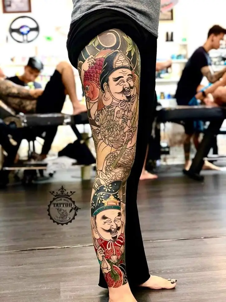 Hình Xăm Nhật Cổ Kín Chân: Vẻ Đẹp Trong Nghệ Thuật Truyền Thống 65