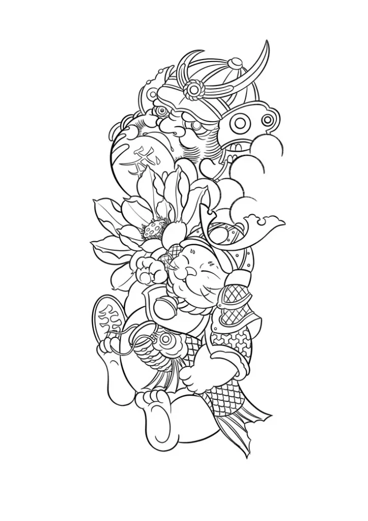 Hình xăm nhật cổ nửa bụng: Bí ẩn văn hóa xứ sở hoa anh đào 51