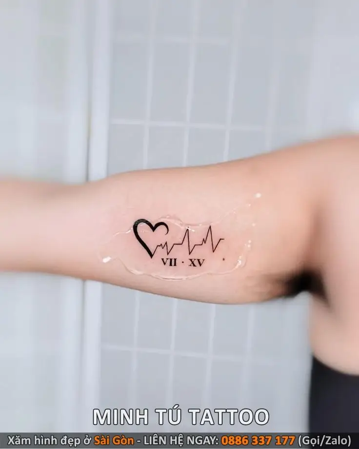 Khám Phá Hình Xăm Nhịp Tim Chữ: Sáng Tạo Và Cảm Xúc 15