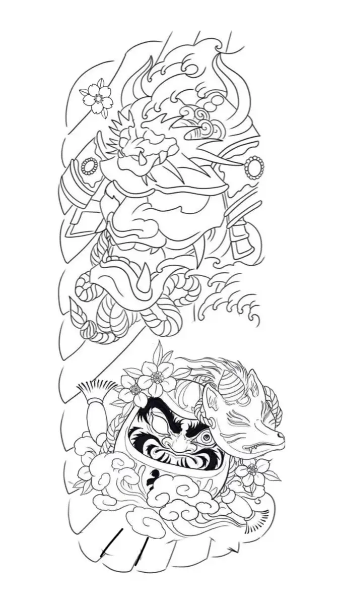 Khám phá hình xăm nửa lưng samurai ấn tượng 4
