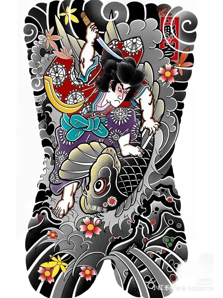 Khám phá hình xăm nửa lưng samurai ấn tượng 7