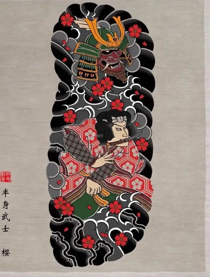 Khám phá hình xăm nửa lưng samurai ấn tượng 11
