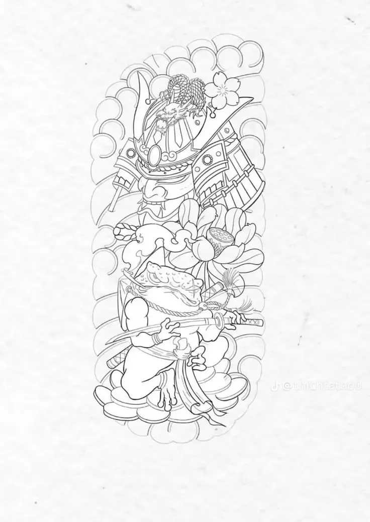 Khám phá hình xăm nửa lưng samurai ấn tượng 16
