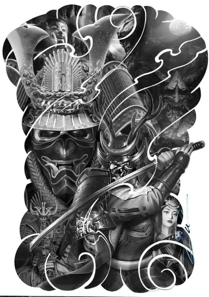 Khám phá hình xăm nửa lưng samurai ấn tượng 17