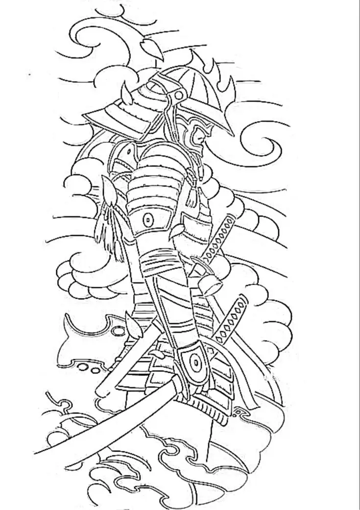 Khám phá hình xăm nửa lưng samurai ấn tượng 25