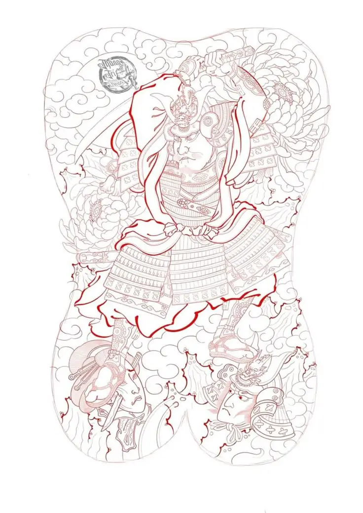 Khám phá hình xăm nửa lưng samurai ấn tượng 30