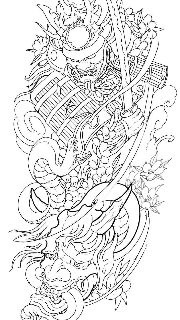 Khám phá hình xăm nửa lưng samurai ấn tượng 31