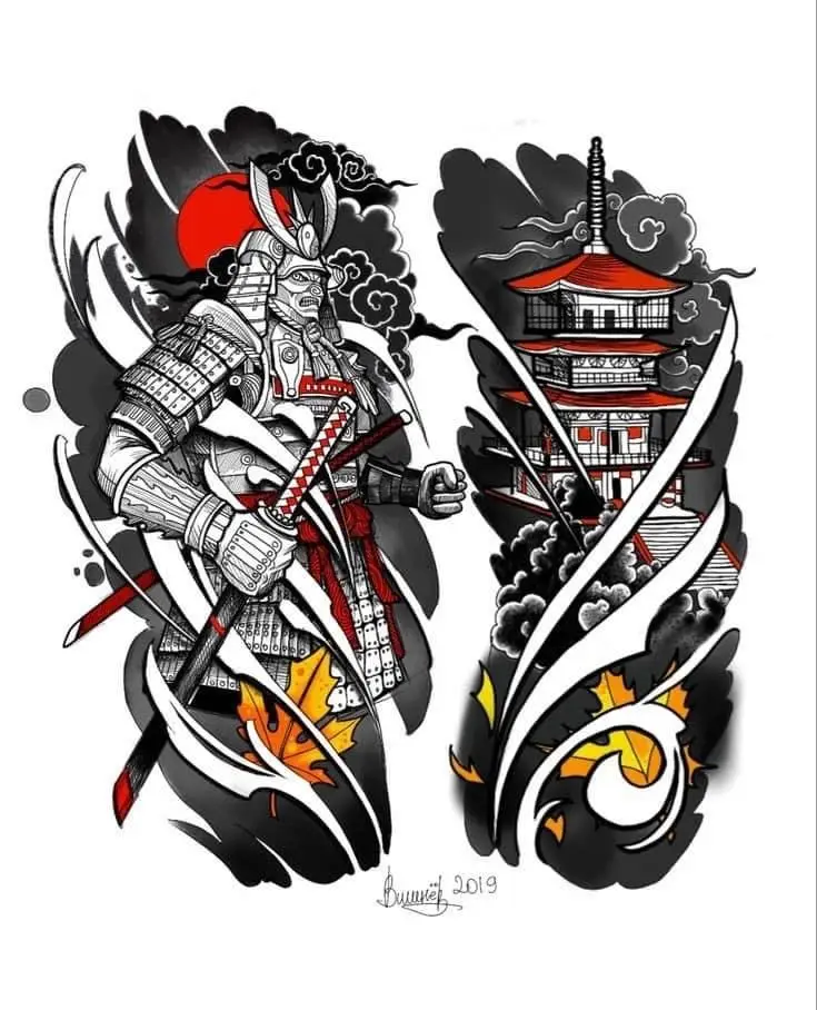 Khám phá hình xăm nửa lưng samurai ấn tượng 35