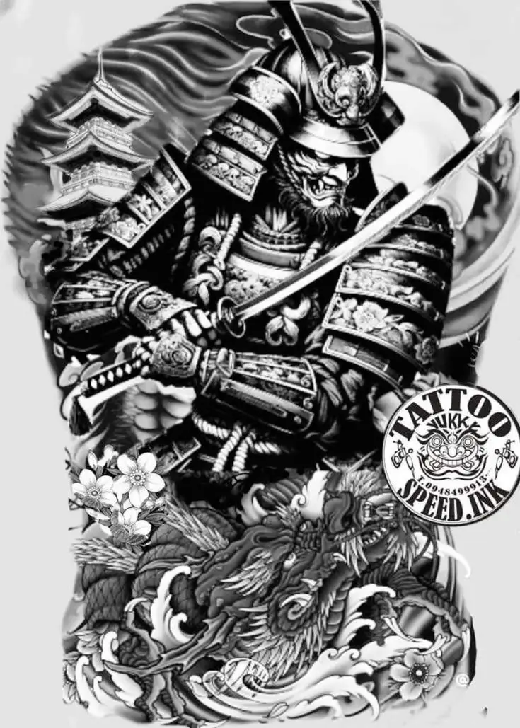 Khám phá hình xăm nửa lưng samurai ấn tượng 49